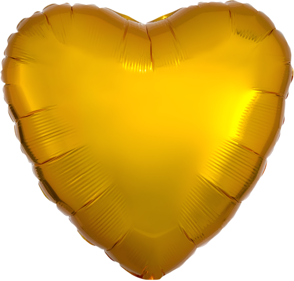 Corazón Metálico Dorado (dos tamaños)