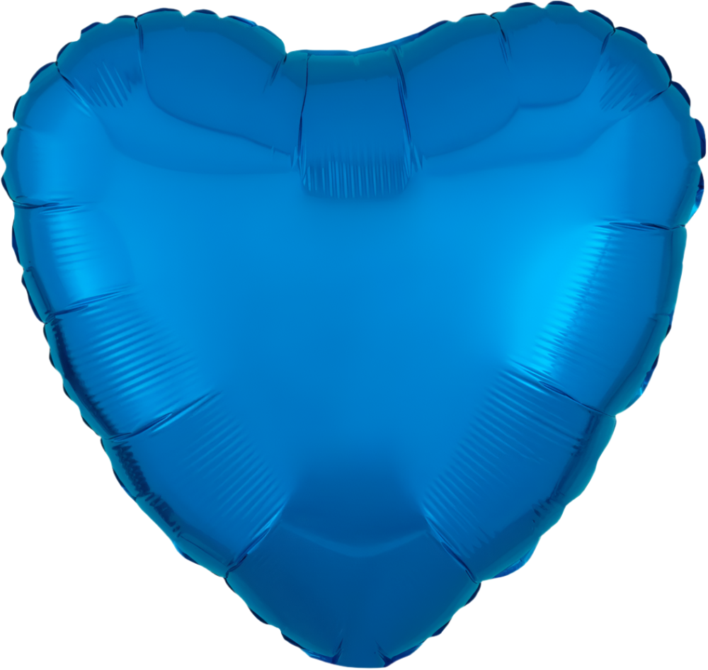 Corazón Metálico Azul (dos tamaños)