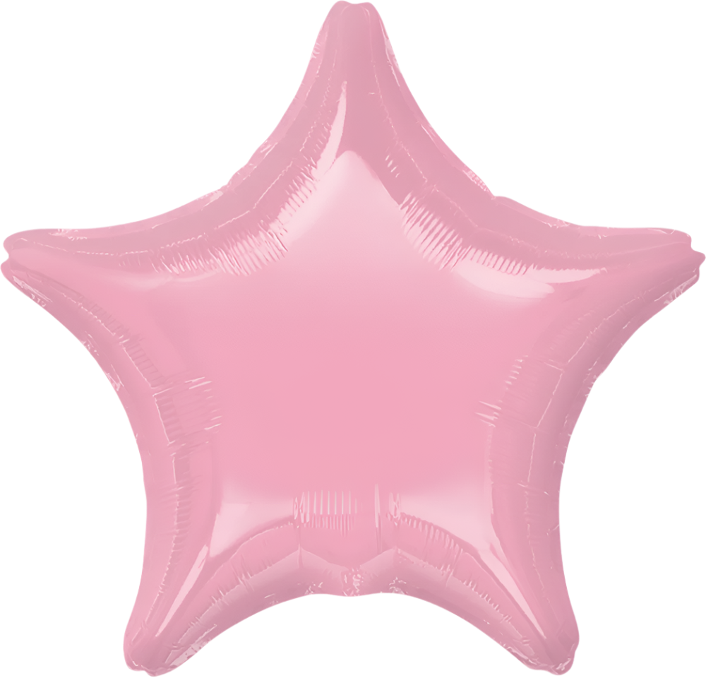 Estrella Metálica Rosa Pastel