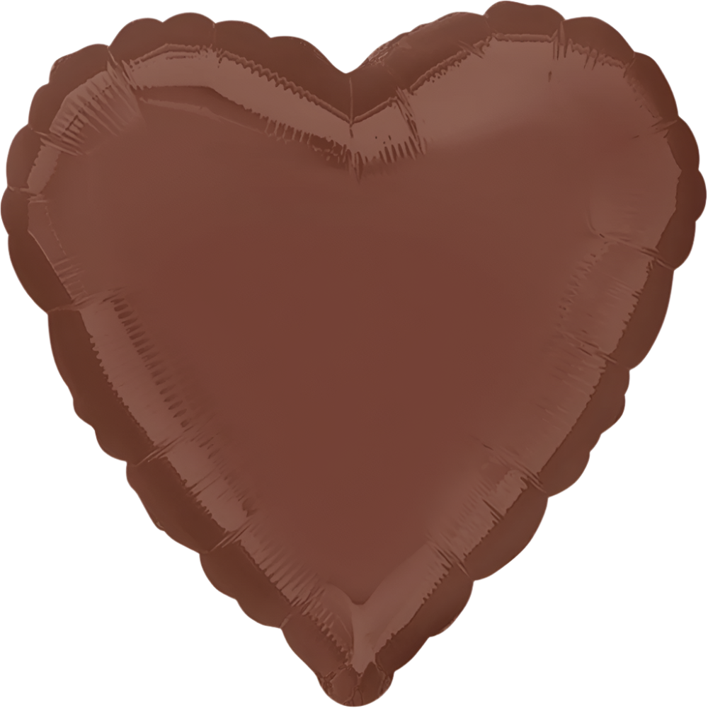 Corazón chocolate brown (dos tamaños)