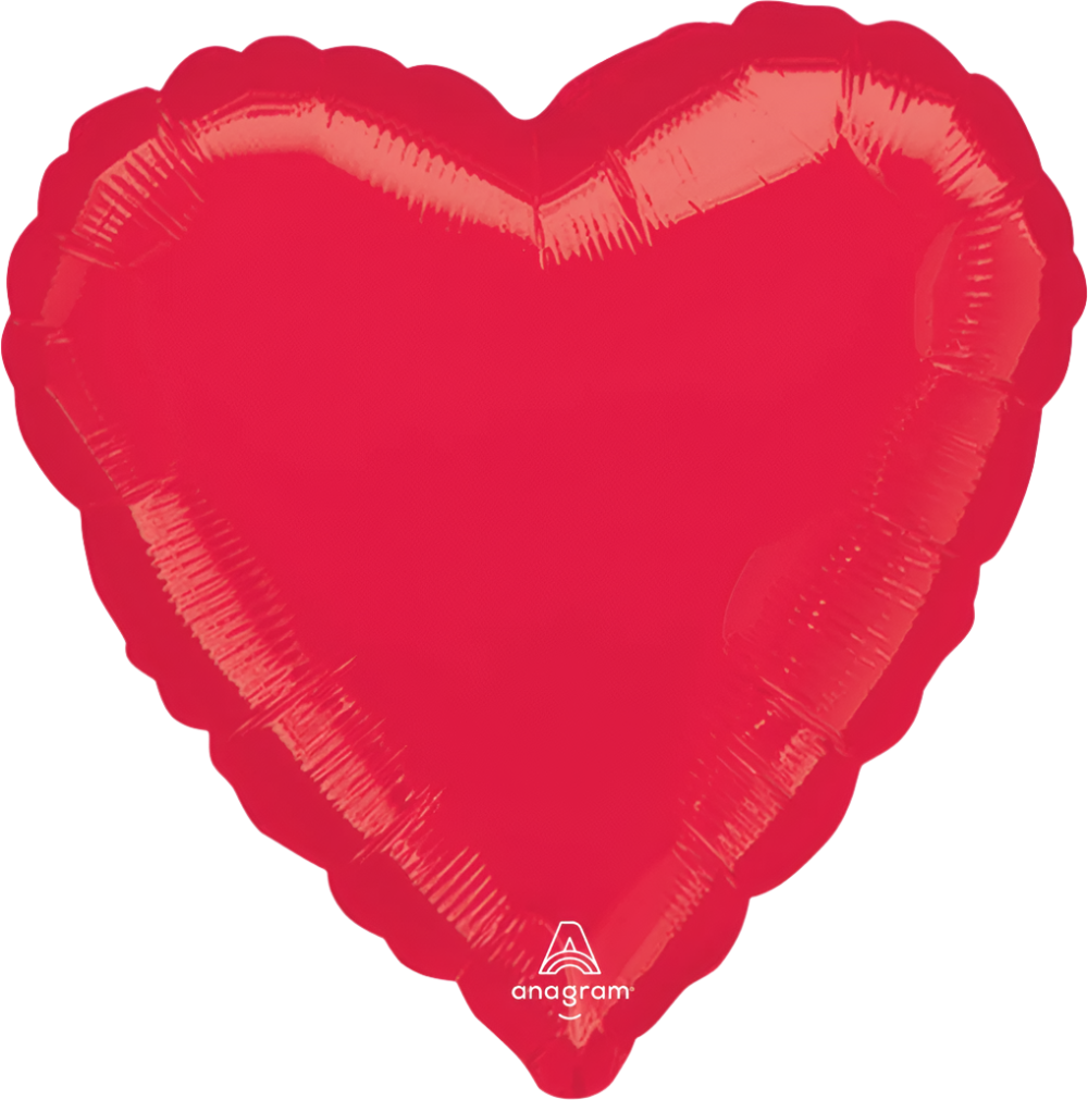 Corazón Rojo Metálico (dos tamaños)