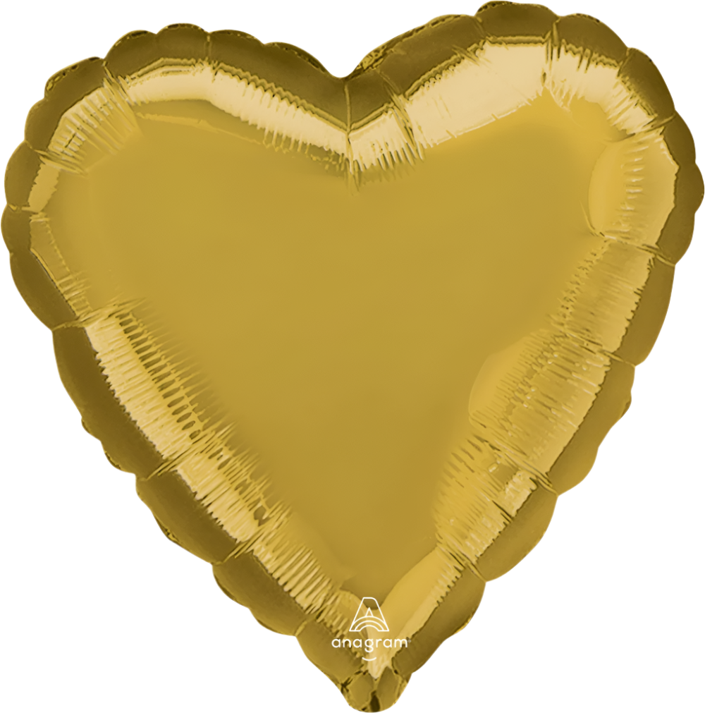 Corazón Dorado Metálico (dos tamaños)