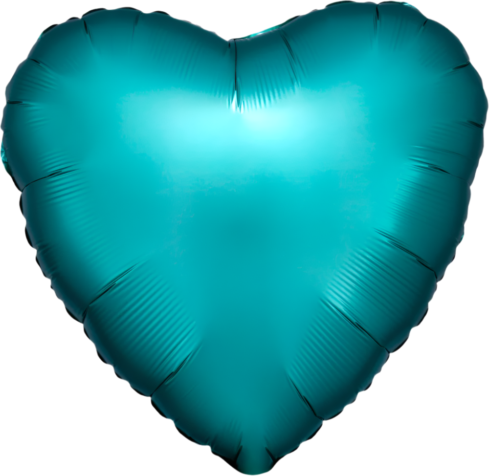 Corazón satin luxe jade (dos tamaños)