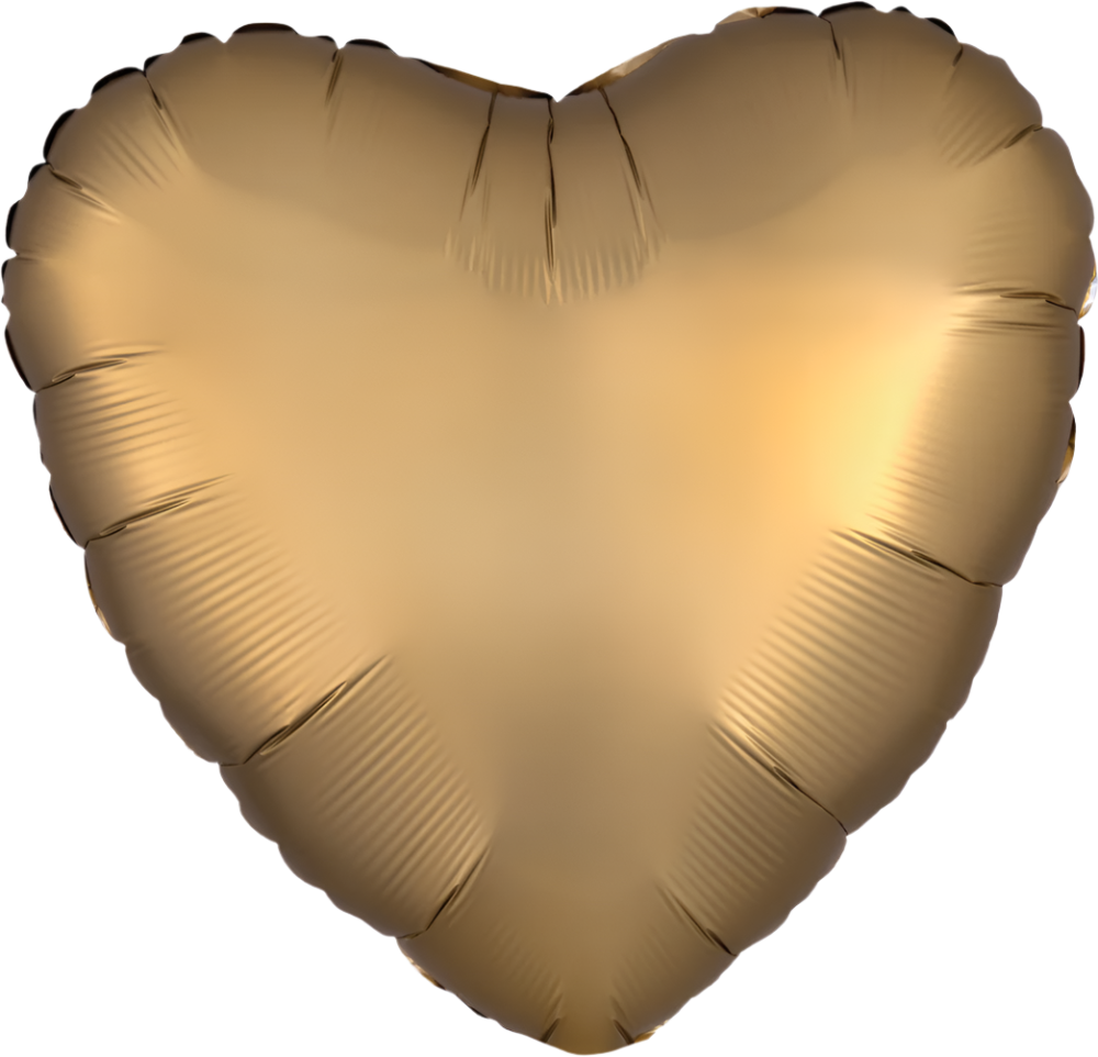Corazón satin luxe gold sateen (dos tamaños)