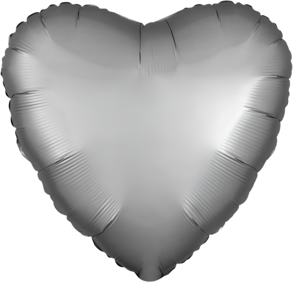 Corazón satin luxe platinum (dos tamaños)