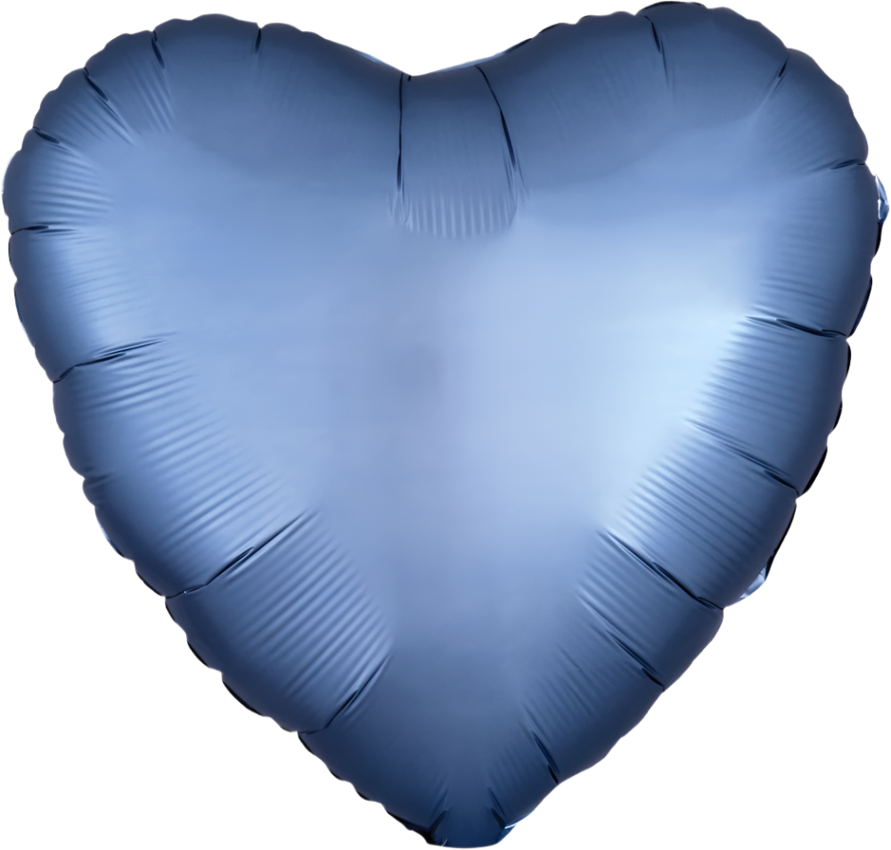 Corazón satin luxe steel blue (dos tamaños)