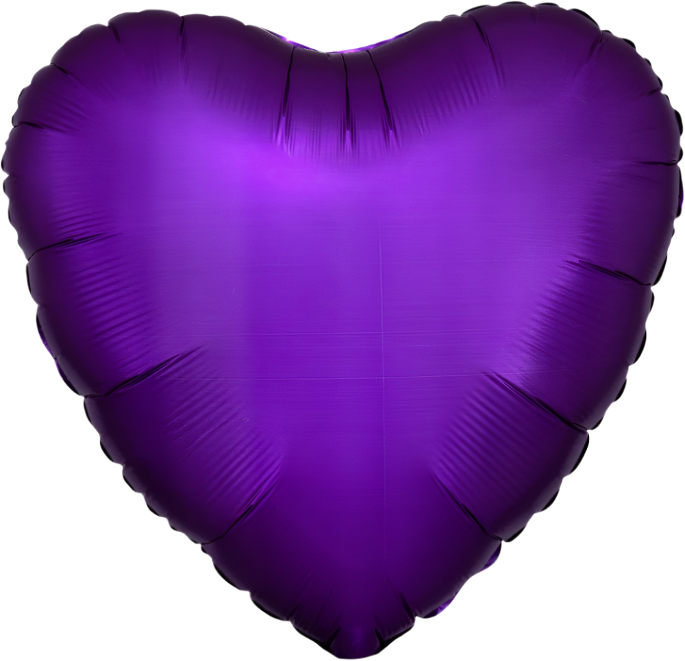 Corazón satin luxe purple royale. (dos tamaños)