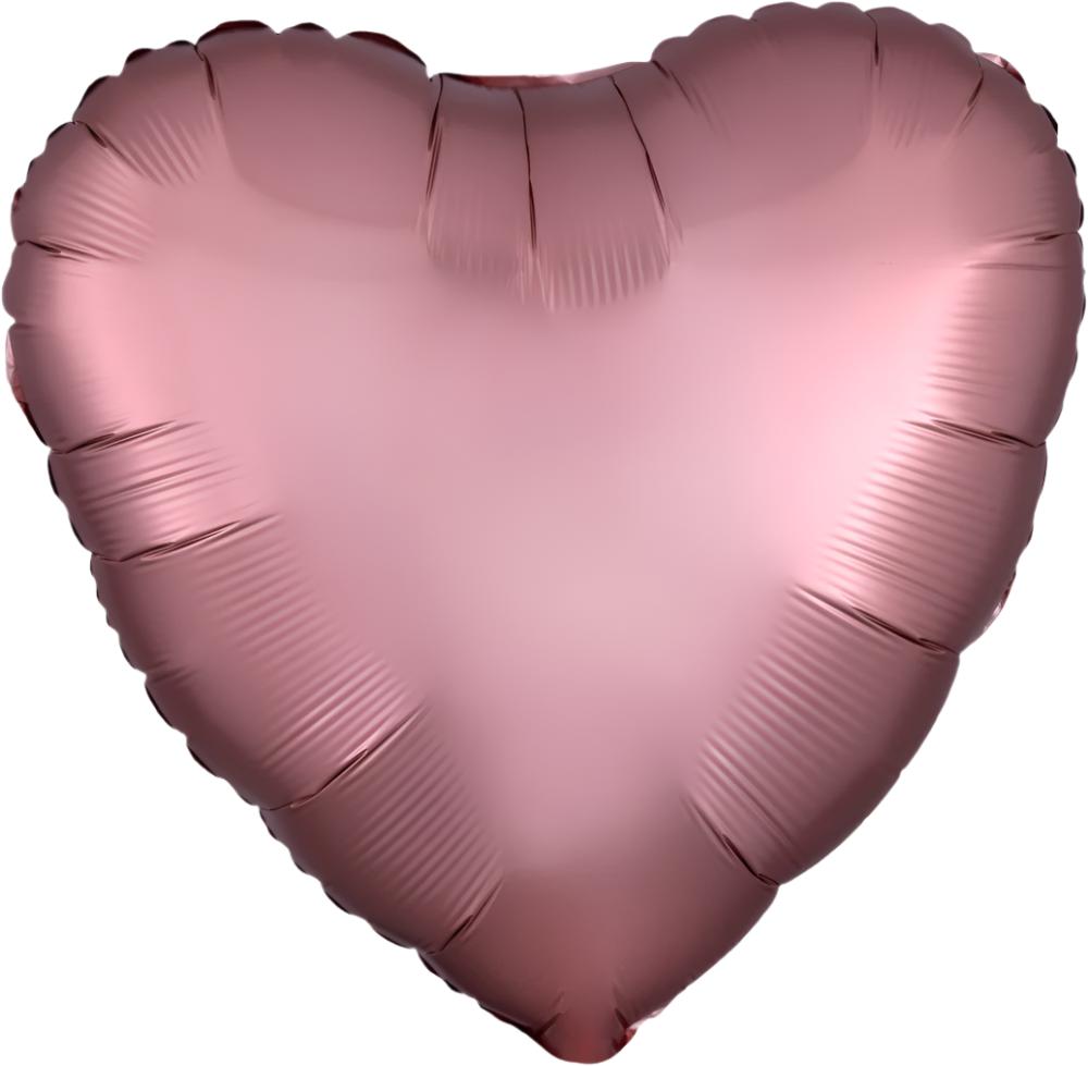 Corazón satin luxe rose copper (dos tamaños)