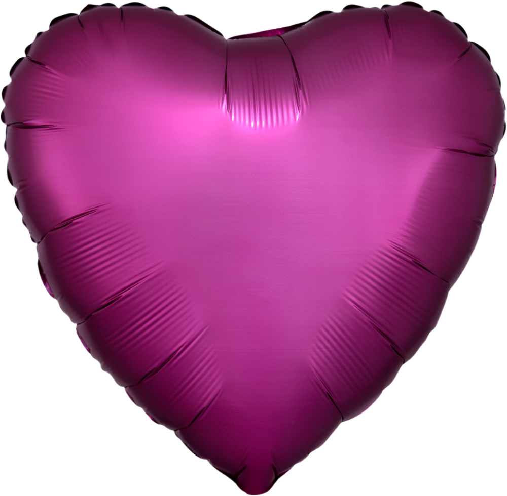 Corazón satin luxe pomegranate (dos tamaños)