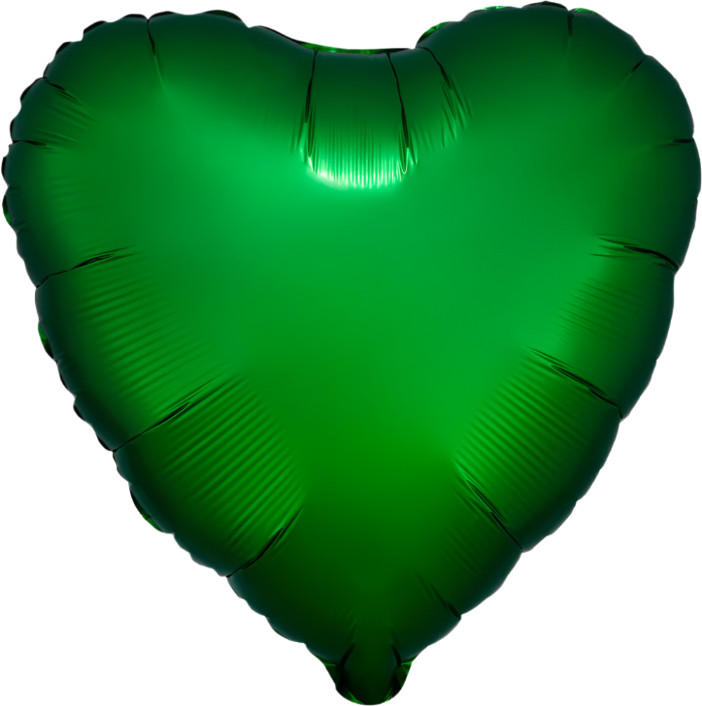 Corazón satin luxe emerald (dos tamaños)