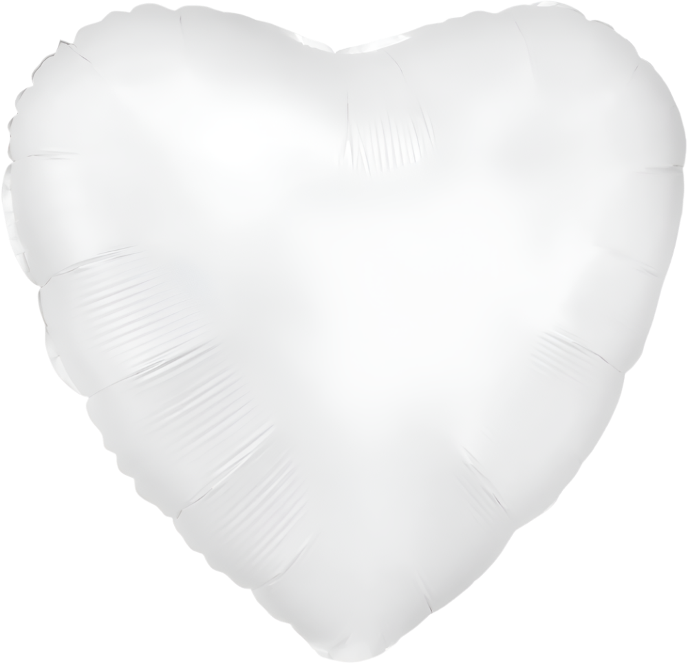 Corazón satin luxe white (dos tamaños)
