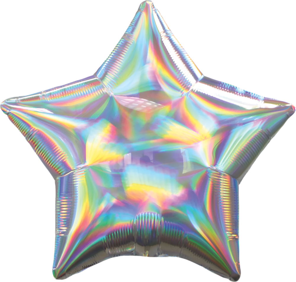 Estrella iridescent Silver (dos tamaños)