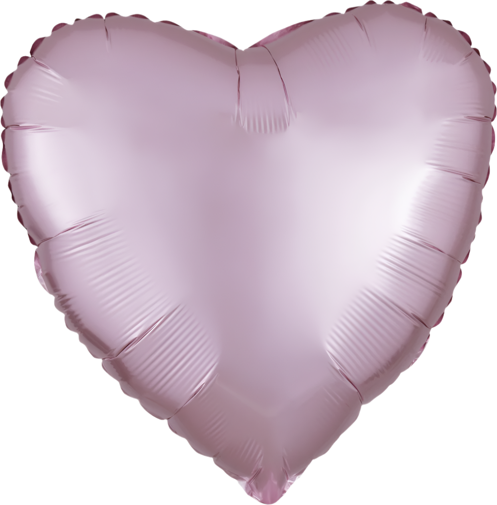 Corazón satin luxe pastel pink (dos tamaños)