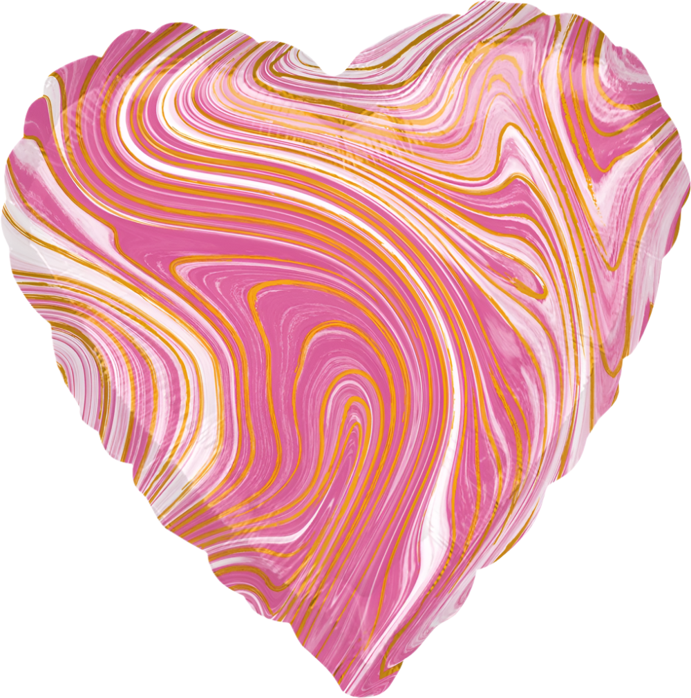 Corazón Marblez pink (dos tamaños)