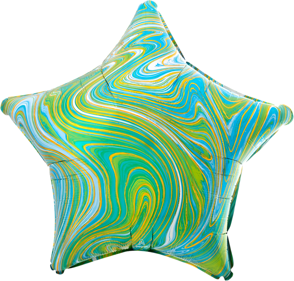 Estrella Marblez Blue green (dos tamaños)