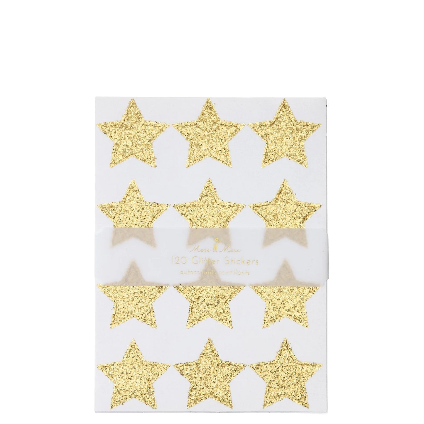 Gold Glitter Stars Sticker