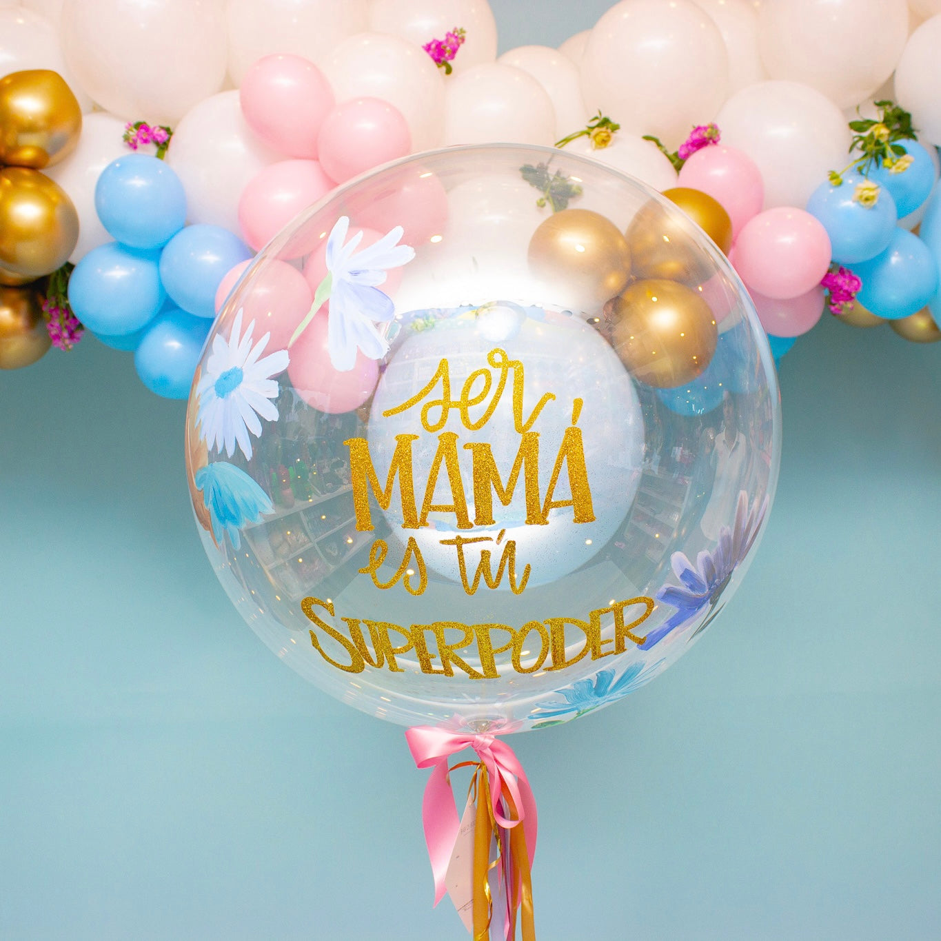 Burbuja "Flores Azules"