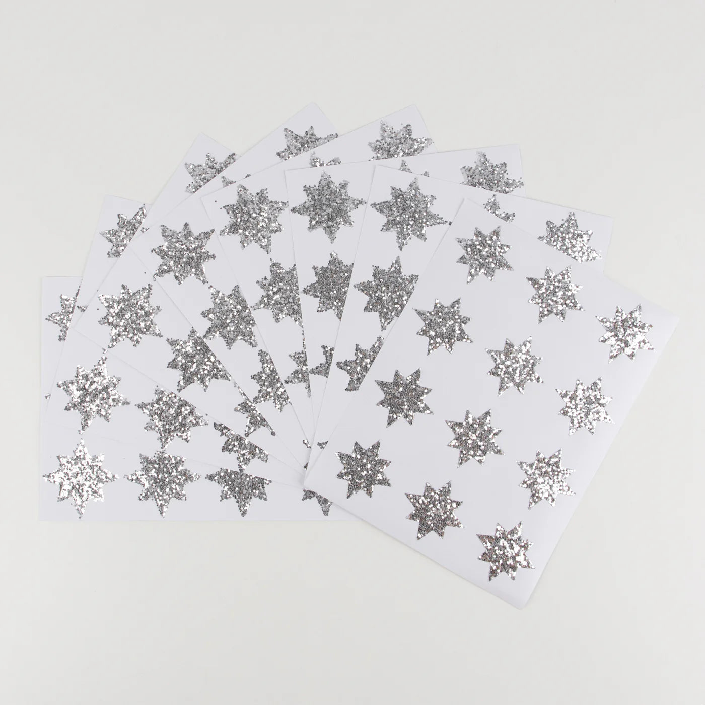 Silver Star Glitter Stickers