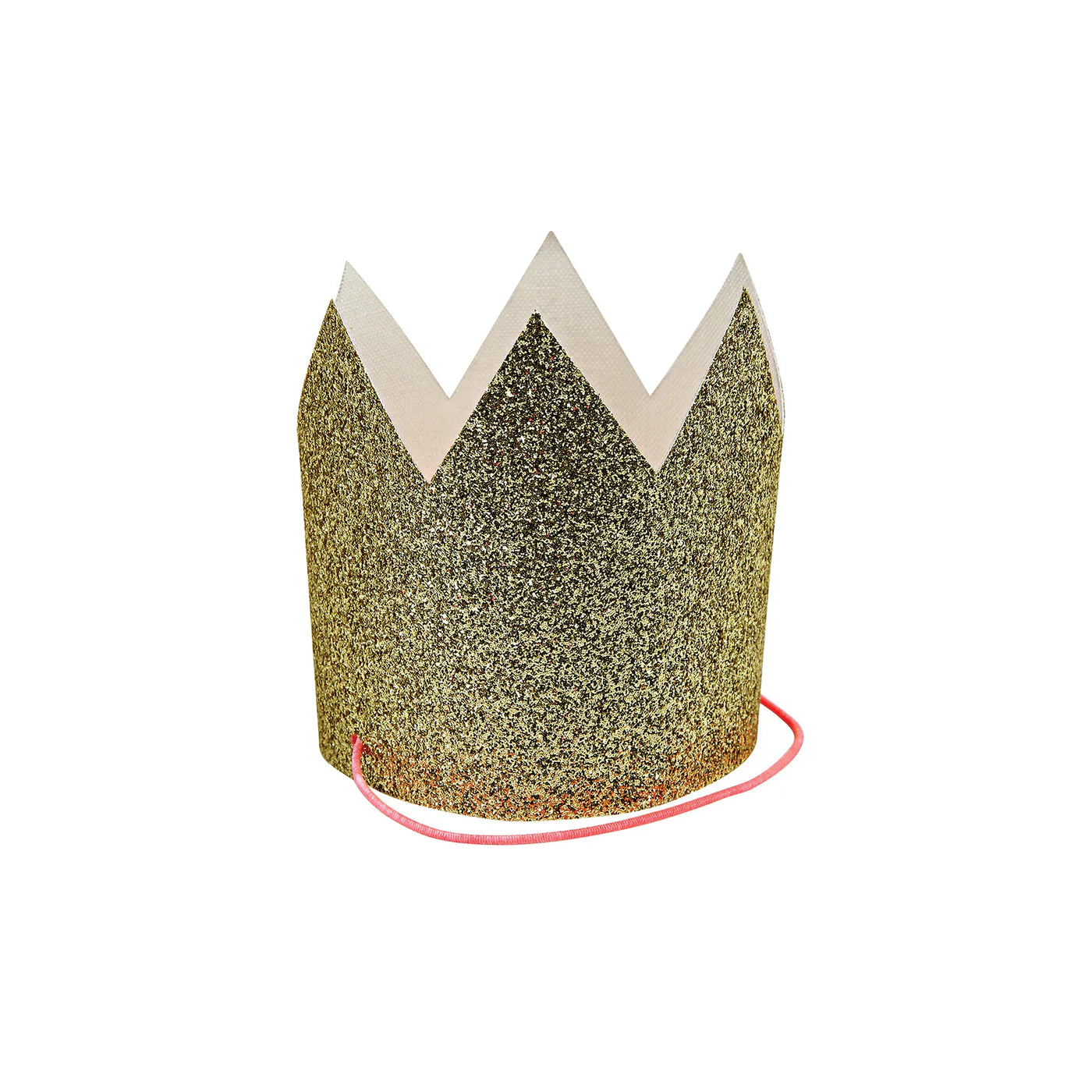 Mini Gold Glitter Crowns (8)