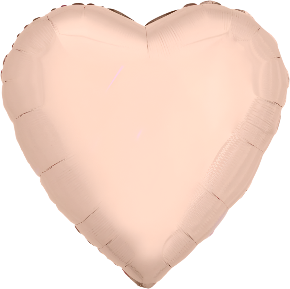 Corazón Metálico Rosa Palo