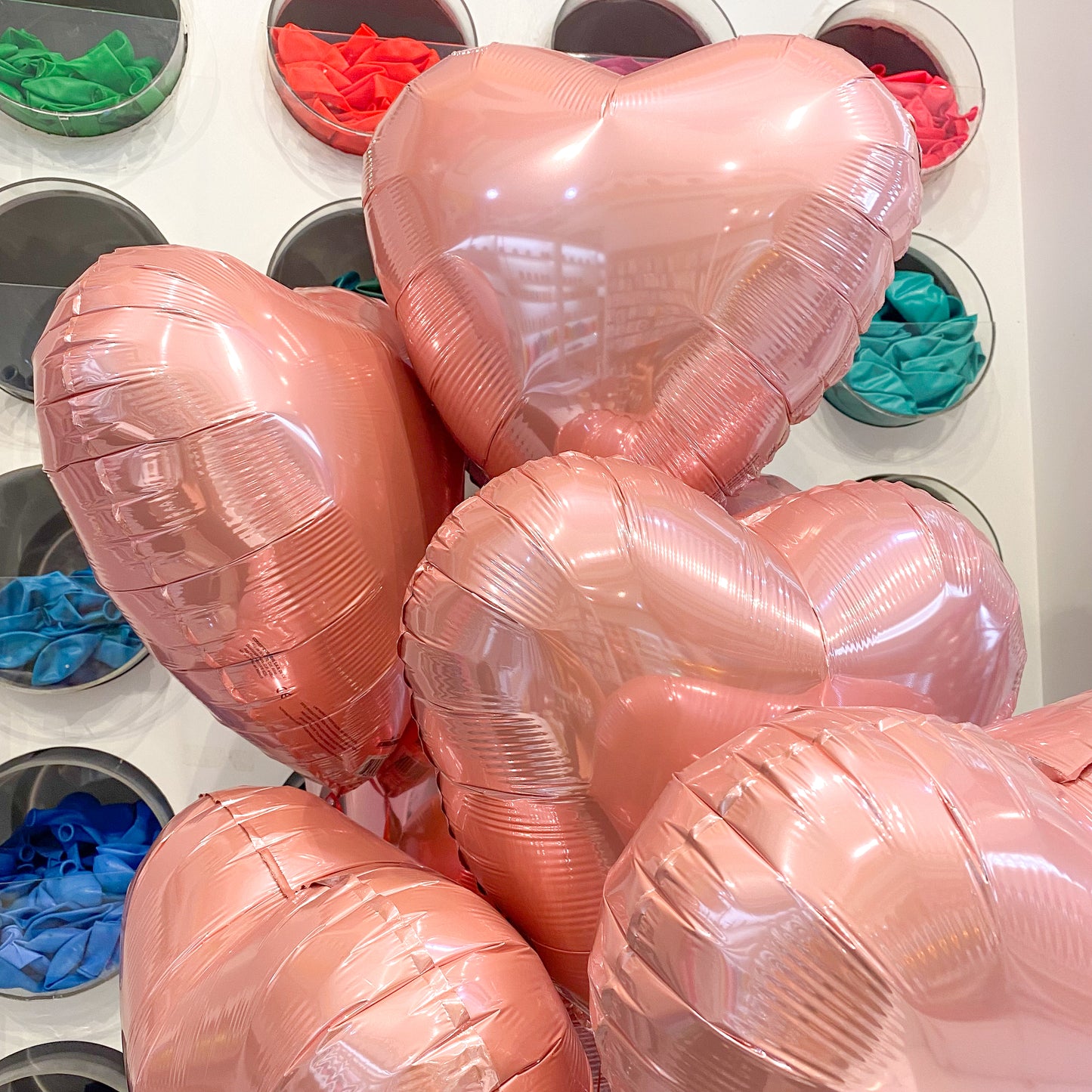 Corazón Metálico Rosa Pastel