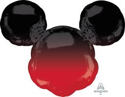 Mickey Mouse Degradado Negro y Rojo