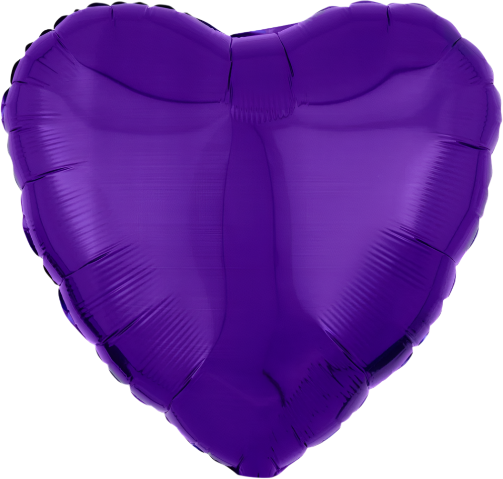 Corazón Metálico Morado (dos tamaños)