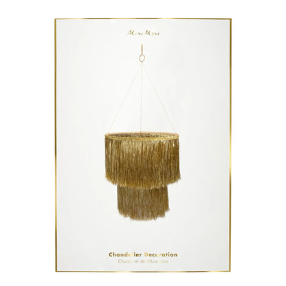 Gold Tinsel Chandelier
