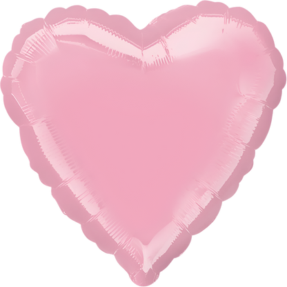 Corazón Metálico Rosa Pastel