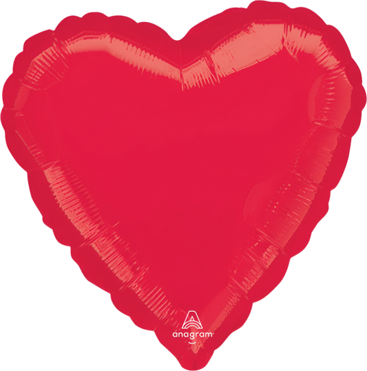 Corazón Rojo Metálico (dos tamaños)