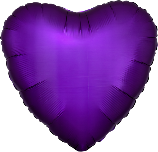 Corazón satin luxe purple royale. (dos tamaños)