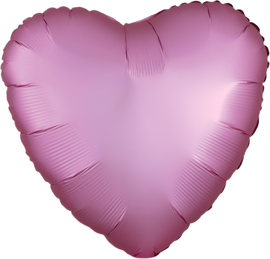 Corazón satin luxe flamingo (dos tamaños)