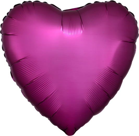 Corazón satin luxe pomegranate  (dos tamaños)