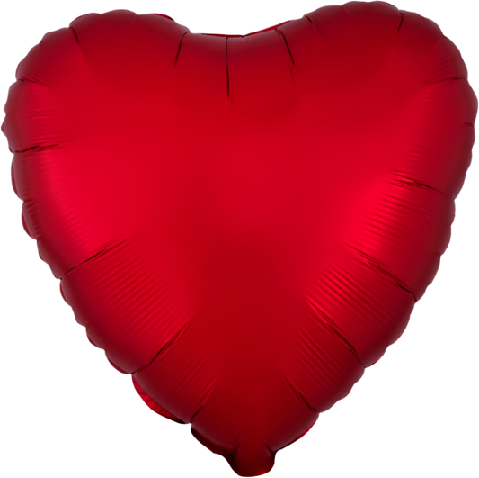 Corazón satin luxe sangria (dos tamaños)