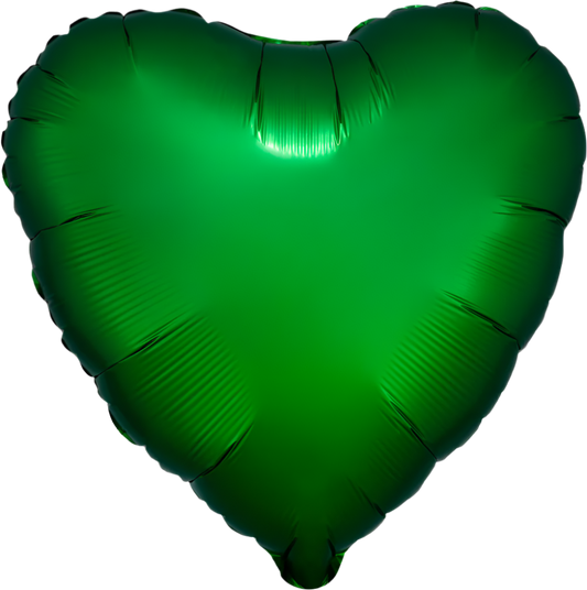 Corazón satin luxe emerald (dos tamaños)