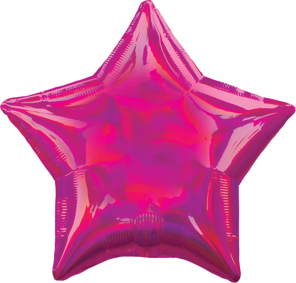 Estrella iridescent magenta (dos tamaños)