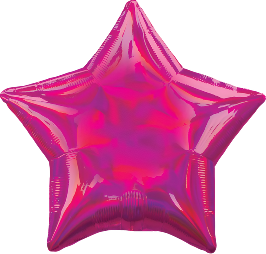 Estrella iridescent magenta (dos tamaños)