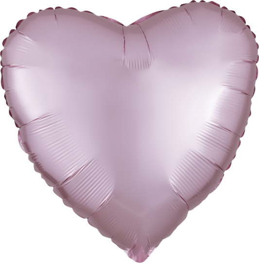 Corazón satin luxe pastel pink (dos tamaños)