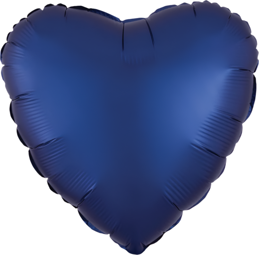 Corazón satin luxe navy(dos tamaños)