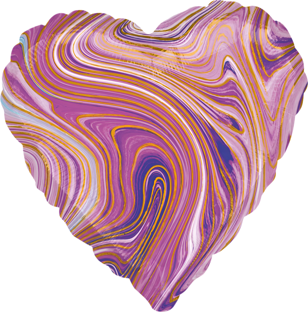 Corazón Marblez purple (dos tamaños)