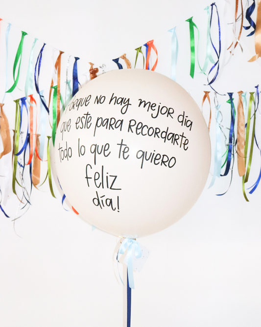 burbuja gigante texto feliz dia