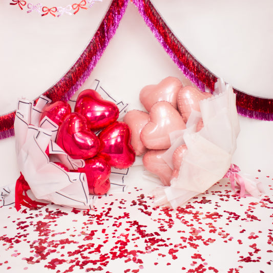 ⁠Ramo Corazón Rosa Claro
