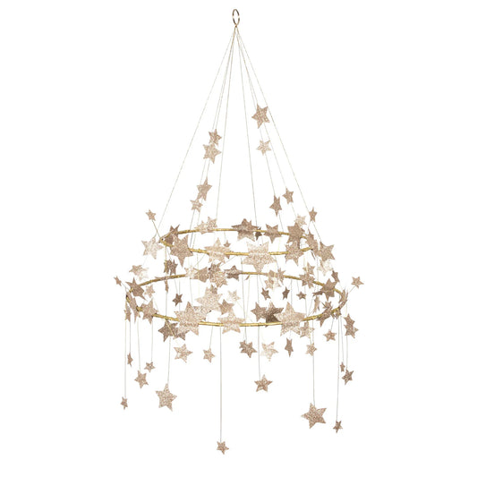 Gold Sparkle Star Chandelier