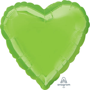 Corazón Metálico Verde Limón