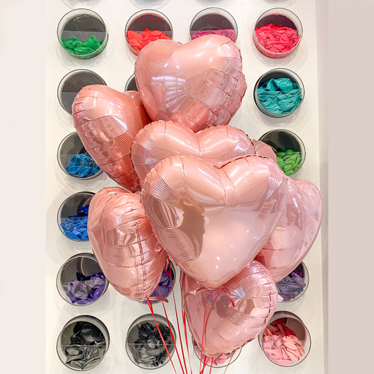 Corazón Metálico Rosa Pastel